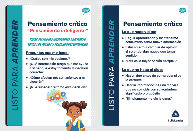 LL Action Card Elementary - Critical Thinking - Spanish